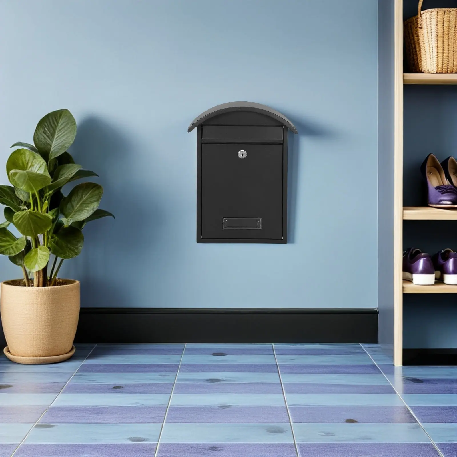 Black Lockable Wall Mailbox Keyed Lock 14x10x4 Secure Outdoor Mailbox Office Home Decorative Style Locking Letter Box
Black Lockable Wall Mailbox Keyed Lock 14x10x4 Secure Outdoor Mailbox Office Home Decorative Style Locking Letter Box