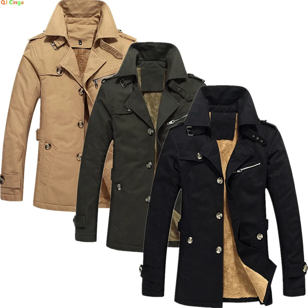 Men's Khaki Long-Sleeve Fleece-Lined Jacket, New Winter Style Collared Warm Coat, Available in Black, Blue, Army Green.
Men's Khaki Long-Sleeve Fleece-Lined Jacket, New Winter Style Collared Warm Coat, Available in Black, Blue, Army Green.