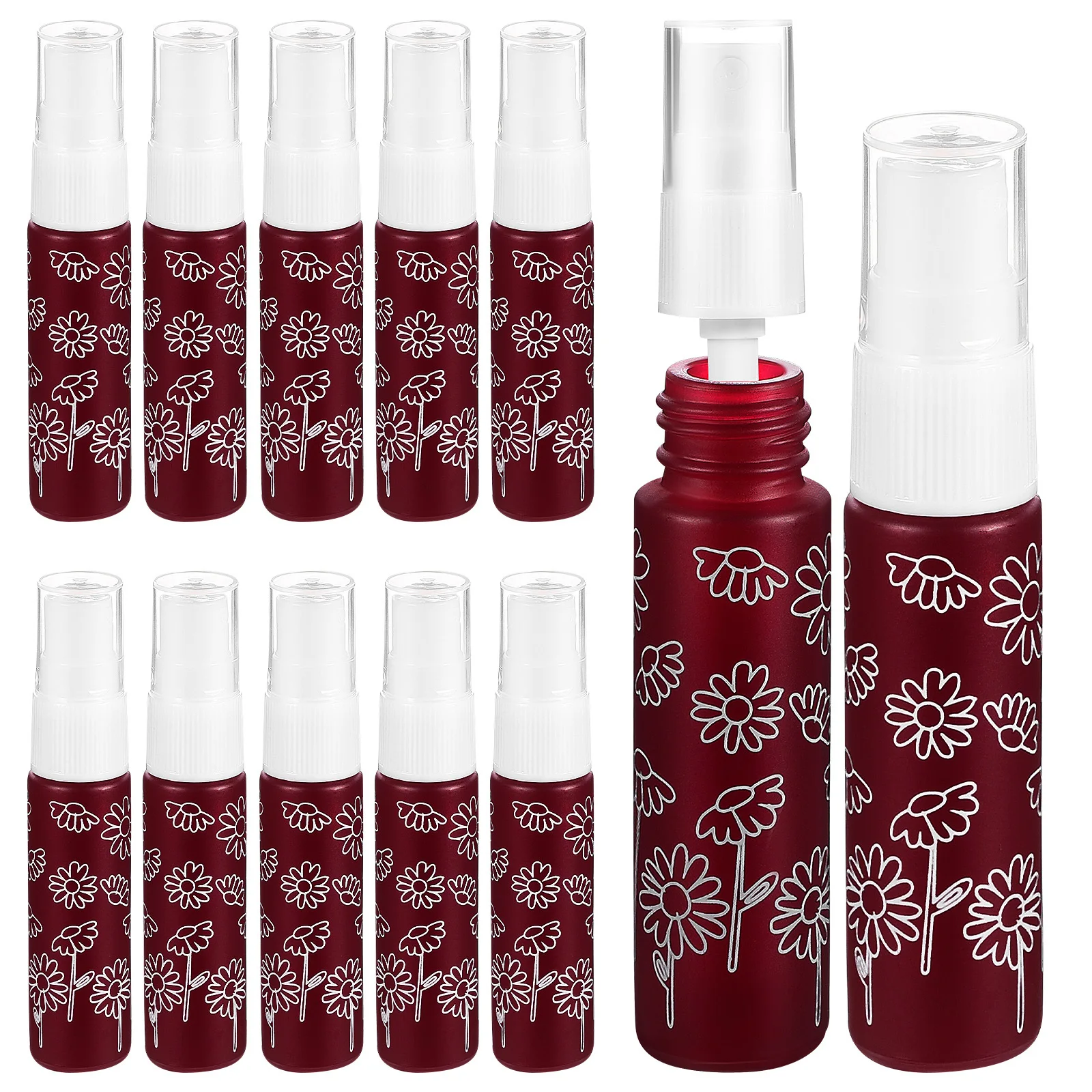 12Pcs Perfume Spray Bottles Flower Print Thickened Frosted Glass Refillable Leakproof Travel Mini Sprayer for Essential Oils and
12Pcs Perfume Spray Bottles Flower Print Thickened Frosted Glass Refillable Leakproof Travel Mini Sprayer for Essential Oils and