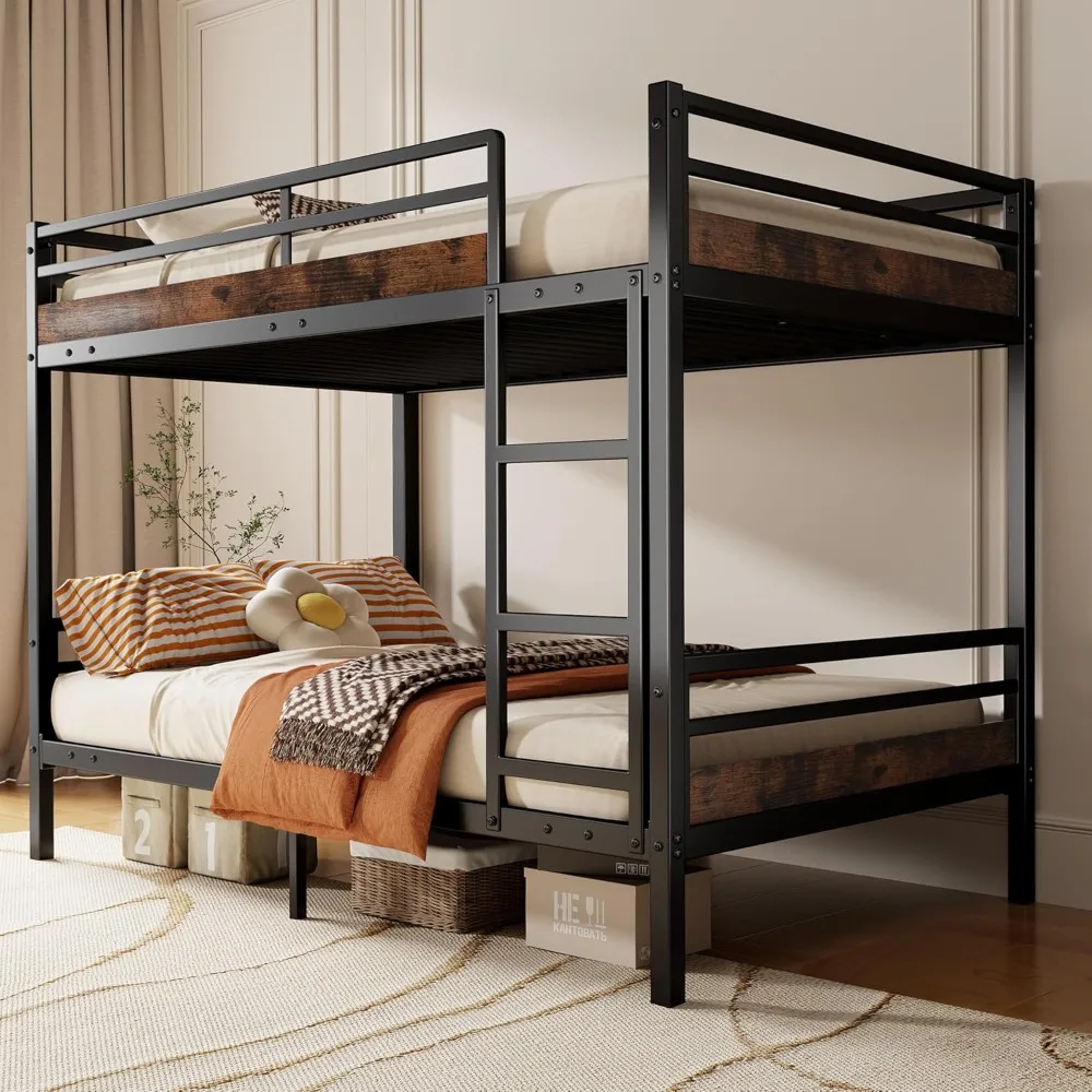 Металлическая двухъярусная кровать Twin Over Twin с защитными перилами, лестницей, сверхмощными двухъярусными кроватью Компактная конструкция, двуспальная кровать без шума
Металлическая двухъярусная кровать Twin Over Twin с защитными перилами, лестницей, сверхмощными двухъярусными кроватью Компактная конструкция, двуспальная кровать без шума