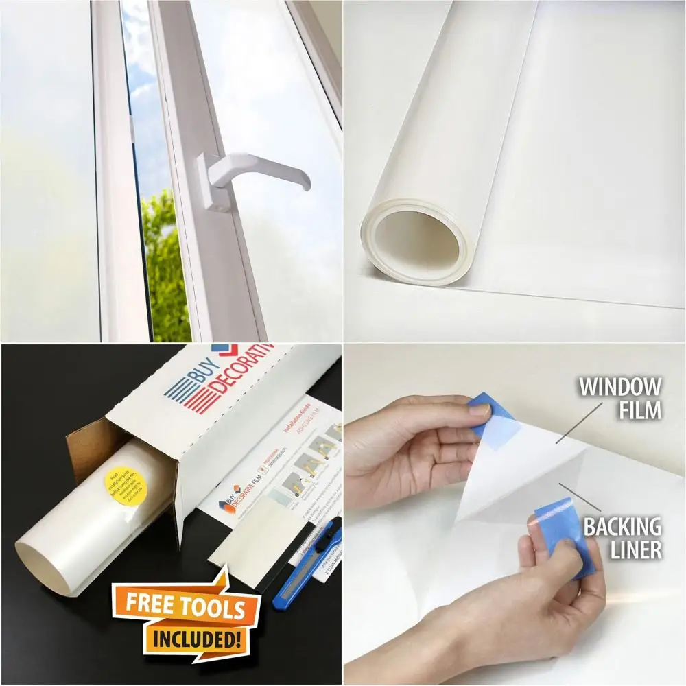 White Frosted Matte Privacy Window Film - 12 x 14ft by MTWH Decorative
White Frosted Matte Privacy Window Film - 12 x 14ft by MTWH Decorative