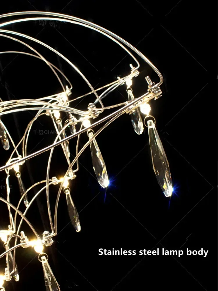 French crystal LED pendant light living room dining room bedroom bar villa pendant light
French crystal LED pendant light living room dining room bedroom bar villa pendant light