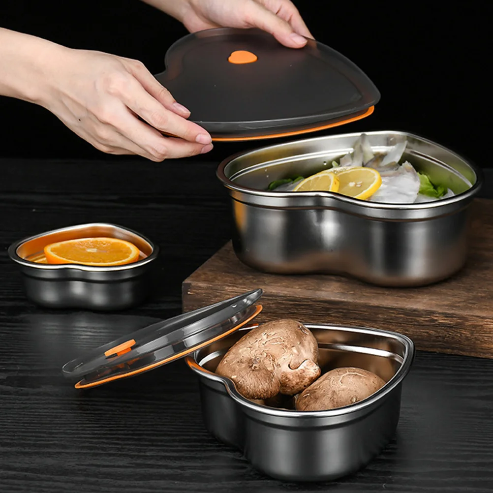 Stainless Steel Food Containers with Lids Fresh Keeping Box Silver Silica Gel Kitchen Storage Portable Containers Resistant Cold
Stainless Steel Food Containers with Lids Fresh Keeping Box Silver Silica Gel Kitchen Storage Portable Containers Resistant Cold