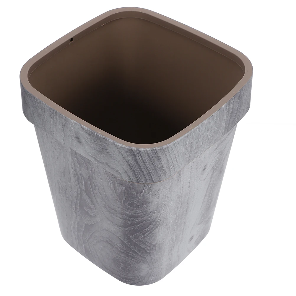 1pc Imitation Wood Grain Trash Grey Plastic Kitchen Garbage Bathroom Dustbin Farmhouse Receptacle Construction
1pc Imitation Wood Grain Trash Grey Plastic Kitchen Garbage Bathroom Dustbin Farmhouse Receptacle Construction