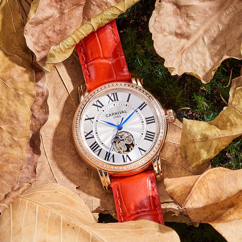 CARNIVAL Brand Womens Luxury Mechanical Watch Ladies Rose Gold Automatic Movement Watches Waterproof Clock for Women Reloj Mujer
CARNIVAL Brand Womens Luxury Mechanical Watch Ladies Rose Gold Automatic Movement Watches Waterproof Clock for Women Reloj Mujer