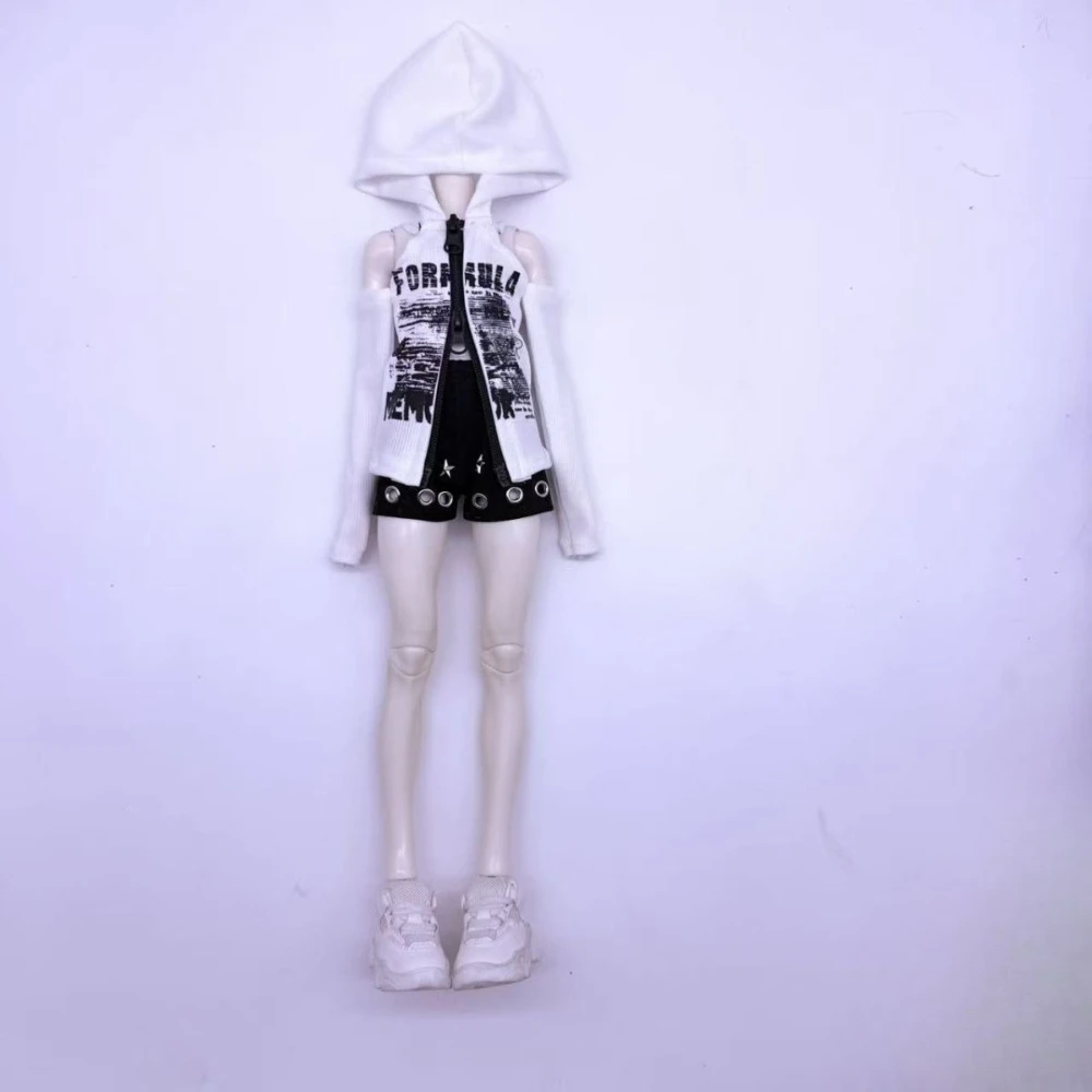 1/6 1/4 Doll's Clothes for 30/45cm Bjd Doll Dual-zippered Hooded Split-sleeved Top,Riveted Shorts Toys Doll Accessories,No Doll
1/6 1/4 Doll's Clothes for 30/45cm Bjd Doll Dual-zippered Hooded Split-sleeved Top,Riveted Shorts Toys Doll Accessories,No Doll
