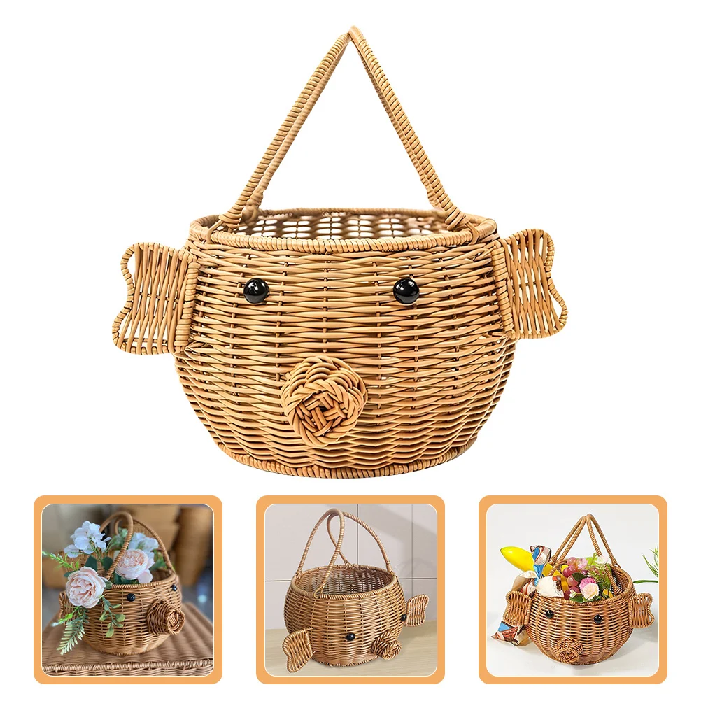 Woven Storage Basket with Handle Portable Handheld Basket for Home Decoration Office Restaurant Wedding Gift Fruit Shop Flower
Woven Storage Basket with Handle Portable Handheld Basket for Home Decoration Office Restaurant Wedding Gift Fruit Shop Flower