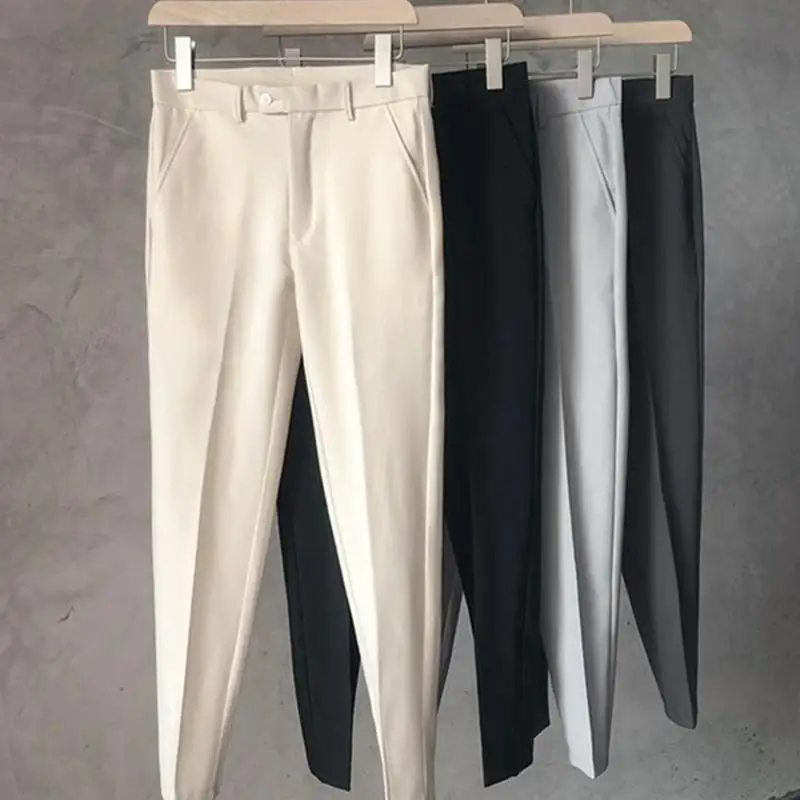Plus Size 27-36 Men Pants Spring Autumn Casual British Slim Straight Elastic Long Business Suit Trousers Chinos Slacks Black
Plus Size 27-36 Men Pants Spring Autumn Casual British Slim Straight Elastic Long Business Suit Trousers Chinos Slacks Black