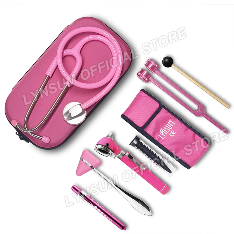 Health Monitor Nurse Doctor Starter Diagnostic Storage Pouch Tool Set with Medical Stethoscope Otoscope Tuning Fork Penlight A1
Health Monitor Nurse Doctor Starter Diagnostic Storage Pouch Tool Set with Medical Stethoscope Otoscope Tuning Fork Penlight A1