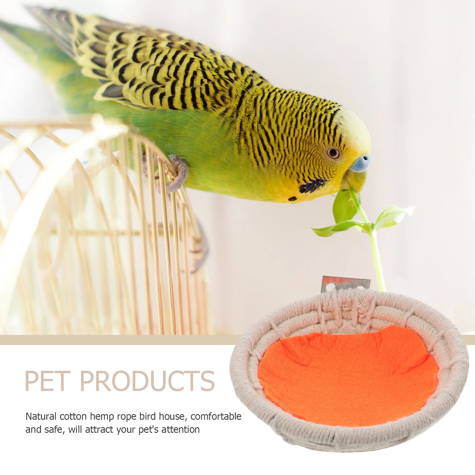 Handmade Bamboo Cotton Rope Nest Birds Breeding Nest Large Size Parrot Nesting Box Hatch for Small Parrots Budgie Parakeet
Handmade Bamboo Cotton Rope Nest Birds Breeding Nest Large Size Parrot Nesting Box Hatch for Small Parrots Budgie Parakeet