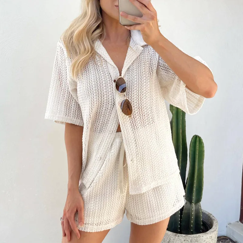 2025 Matching Sets New Women's Casual Button Down Shirt Shorts Solid Color Sport Two-Piece-Suit Pant Sets
2025 Matching Sets New Women's Casual Button Down Shirt Shorts Solid Color Sport Two-Piece-Suit Pant Sets