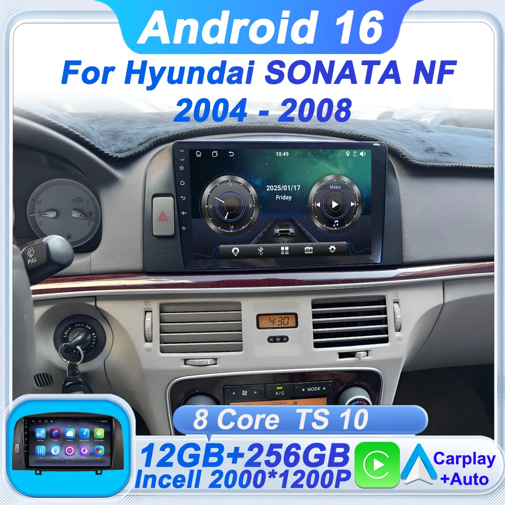 Автомобильный радиоприемник CarPlay Android 16 для Hyundai SONATA NF 2004-2008 навигация GPS 2din авторадио 5G Wi-Fi сенсорный экран BT FM
Автомобильный радиоприемник CarPlay Android 16 для Hyundai SONATA NF 2004-2008 навигация GPS 2din авторадио 5G Wi-Fi сенсорный экран BT FM