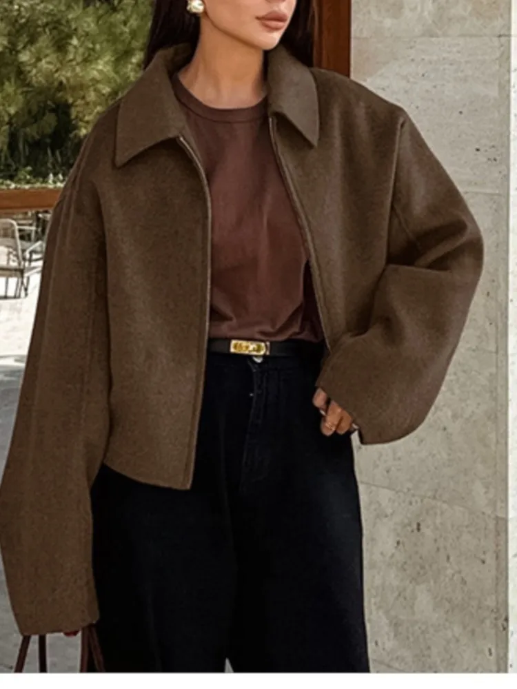 2025 Autumn And Winter New Long-sleeved Zipper Tweed Jacket Elegant Fashion Loose Casual Versatile Women's Lapel Jacket Coat
2025 Autumn And Winter New Long-sleeved Zipper Tweed Jacket Elegant Fashion Loose Casual Versatile Women's Lapel Jacket Coat