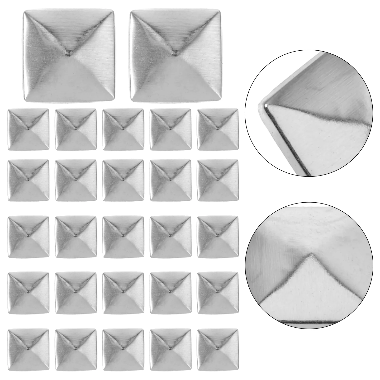 100 Pcs Belt Pyramid Ironing Sheet Stud Square Flat Back Metal Nail Studs Silver Spikes Rivet
100 Pcs Belt Pyramid Ironing Sheet Stud Square Flat Back Metal Nail Studs Silver Spikes Rivet