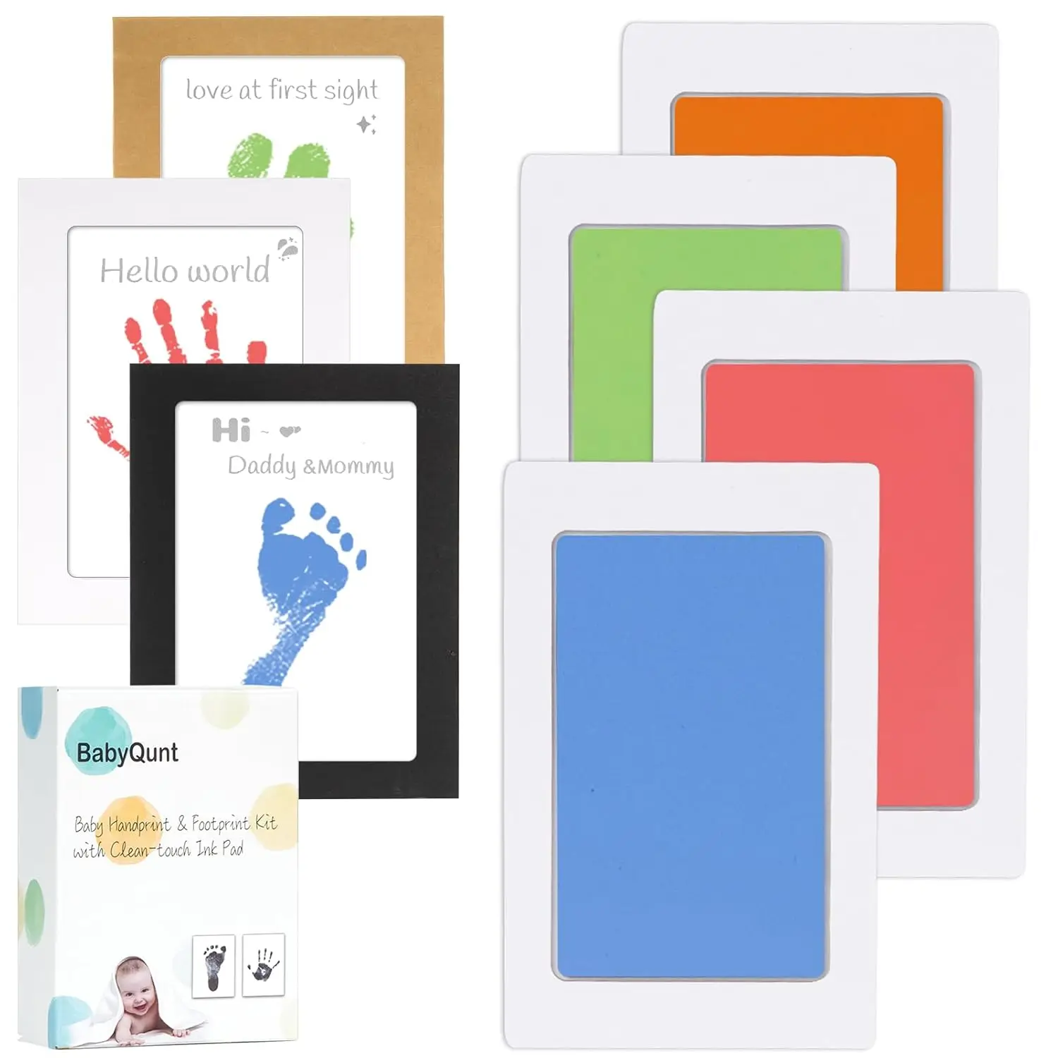 Inkless Baby Hand and Footprint Kit, Clean-Touch Ink Pad for Newborn, Safe No Mess Printing, 4 Pack Keepsake for Family
Inkless Baby Hand and Footprint Kit, Clean-Touch Ink Pad for Newborn, Safe No Mess Printing, 4 Pack Keepsake for Family