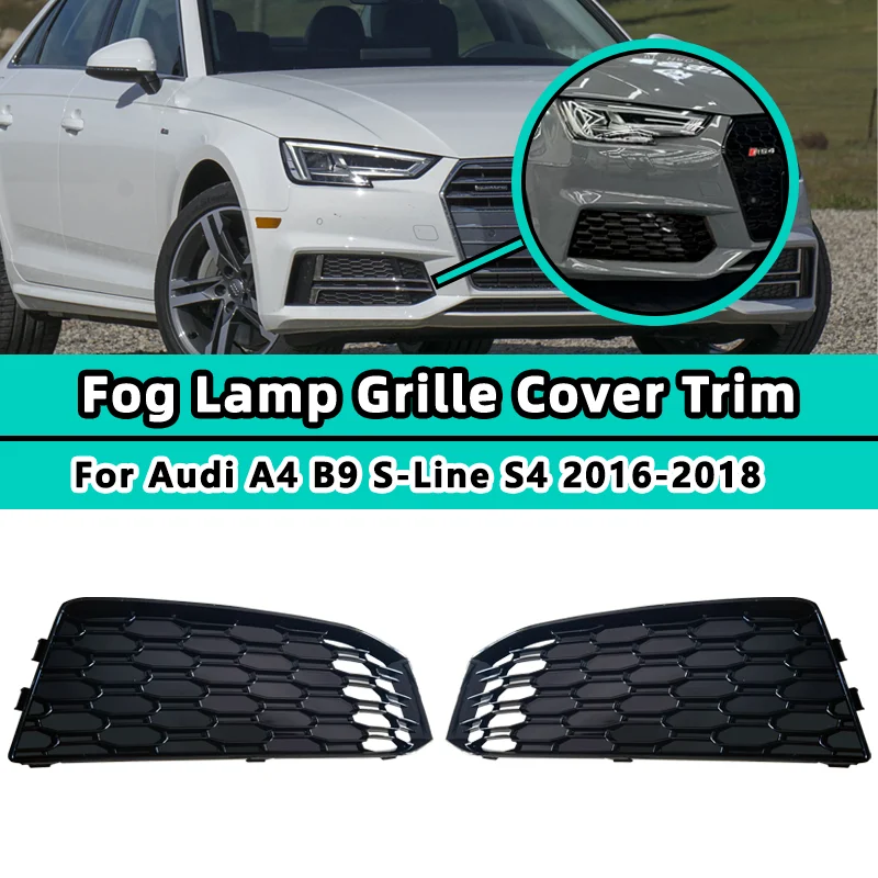 Honeycomb Mesh Front Bumper Fog Light Lamp Grille Cover For Audi A4 B9 S-Line 2016-2018 Glossy Black RS4 Style Cars Accessories
Honeycomb Mesh Front Bumper Fog Light Lamp Grille Cover For Audi A4 B9 S-Line 2016-2018 Glossy Black RS4 Style Cars Accessories