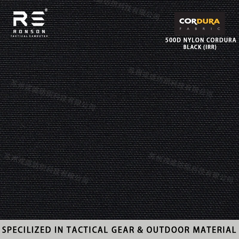 500D Nylon Cordura Black Fabric IRR 100% Woven Water-Resistant PU Coated for Tactical Gear Backpack Military Rucksack Camping Su
500D Nylon Cordura Black Fabric IRR 100% Woven Water-Resistant PU Coated for Tactical Gear Backpack Military Rucksack Camping Su