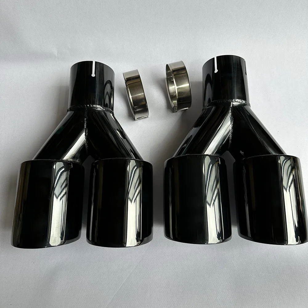 auto parts exhaust 1pcs pipe stainless steel Electroplating black Tail throat muffler Y-shaped dual outlet Large caliber
auto parts exhaust 1pcs pipe stainless steel Electroplating black Tail throat muffler Y-shaped dual outlet Large caliber