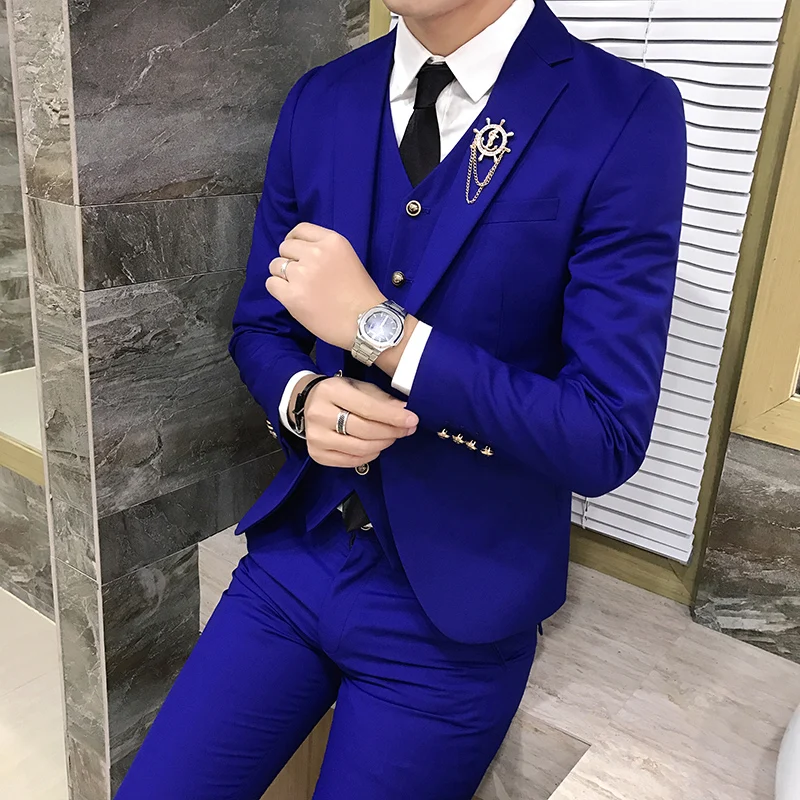 Men's Suits High Quality Wedding Groom Tuxedos Single Button Slim Fit Business Prom Dress Men's Formal Dress Suits
Men's Suits High Quality Wedding Groom Tuxedos Single Button Slim Fit Business Prom Dress Men's Formal Dress Suits