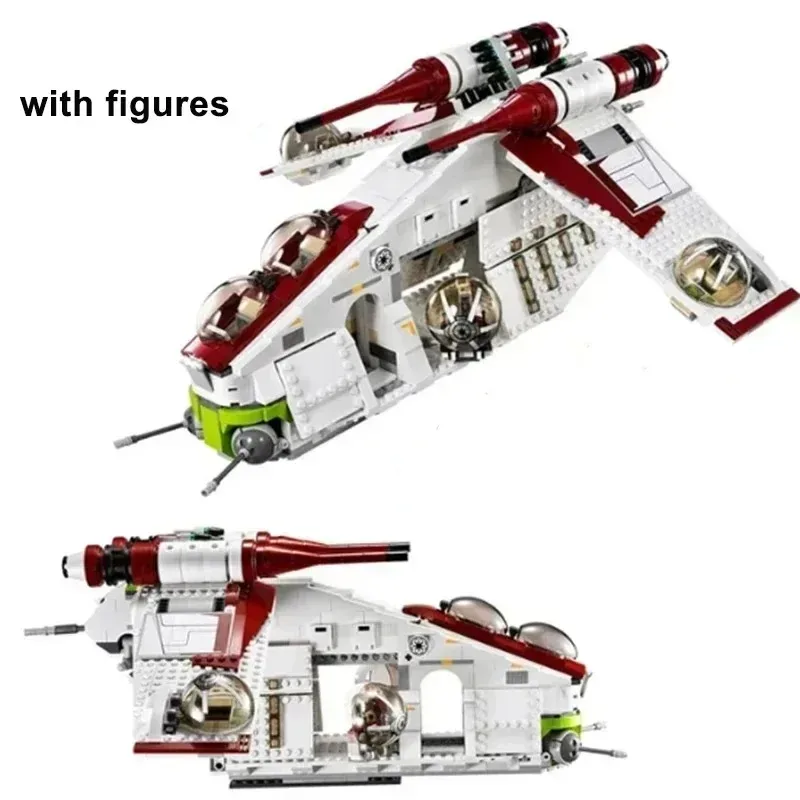 Hot Toys 1175pcs Compatible With 05041 Republic Dropship Gunship Building Blocks 75021 Bricks Toys For Children Christmas gift
Hot Toys 1175pcs Compatible With 05041 Republic Dropship Gunship Building Blocks 75021 Bricks Toys For Children Christmas gift