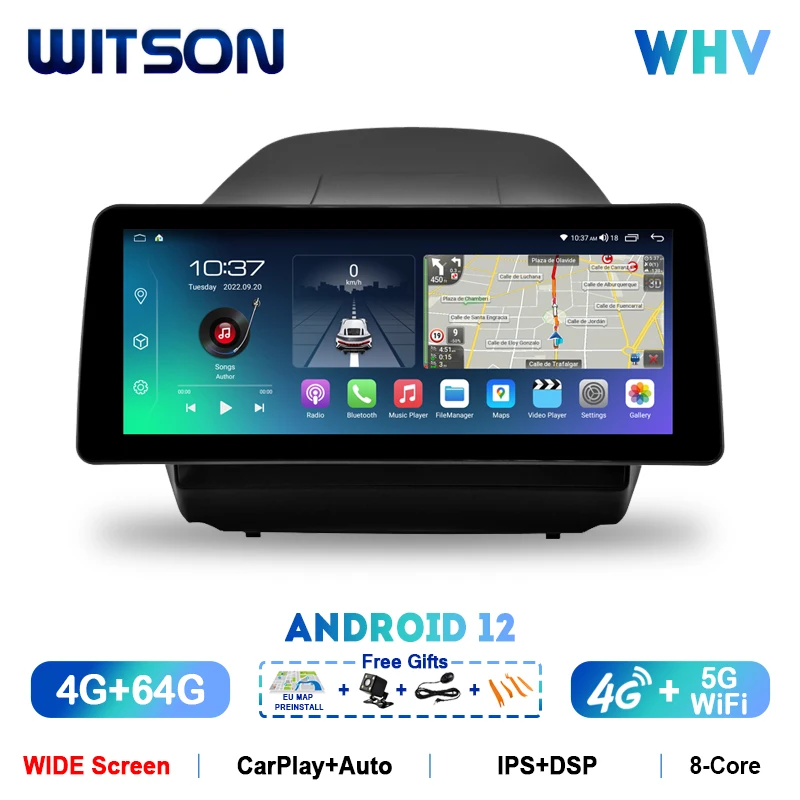 WITSON Android 12 Carplay Auto Stereo for HYUNDAI TUCSON IX35 2009-2012 DSP 12.3'' IPS HD Screen Car Radio Navi GPS Multimedia
WITSON Android 12 Carplay Auto Stereo for HYUNDAI TUCSON IX35 2009-2012 DSP 12.3'' IPS HD Screen Car Radio Navi GPS Multimedia