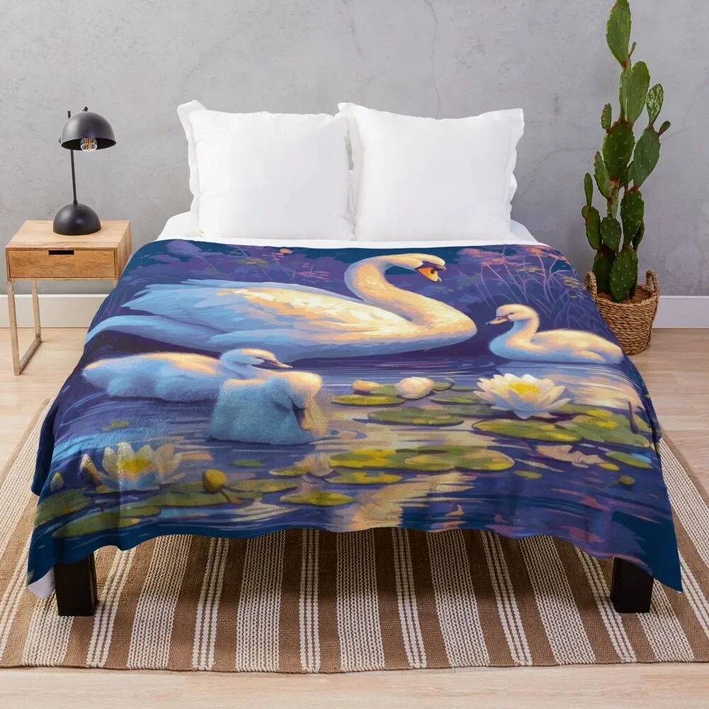 Beautiful white swan Throw Blanket
Beautiful white swan Throw Blanket