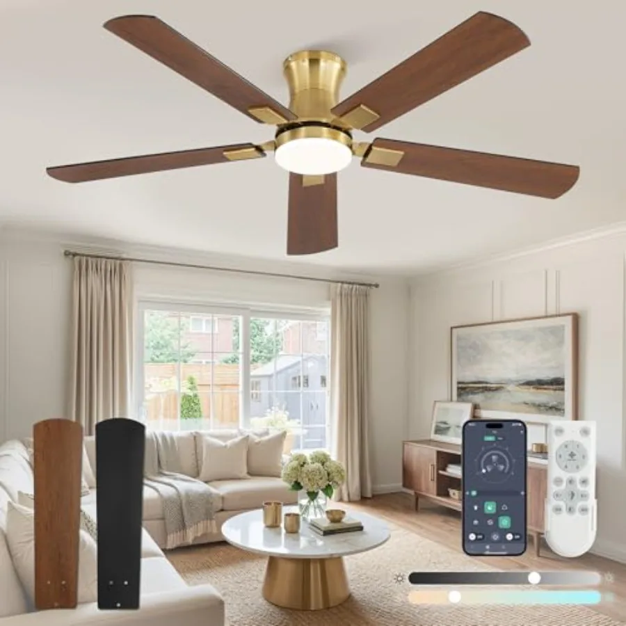 52 inch indoor ceiling fan with light for bedroom living room, ABS plastic body, white finish, quiet DC motor and dimmable LED
52 inch indoor ceiling fan with light for bedroom living room, ABS plastic body, white finish, quiet DC motor and dimmable LED