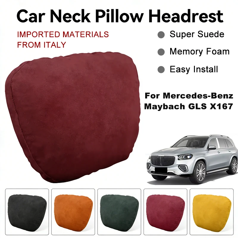 Italy Suede Car Neck Rest Pillow For Mercedes-Benz Maybach GLS X167 Seat Head Neck Support Cushion Auto Interior Accessories
Italy Suede Car Neck Rest Pillow For Mercedes-Benz Maybach GLS X167 Seat Head Neck Support Cushion Auto Interior Accessories