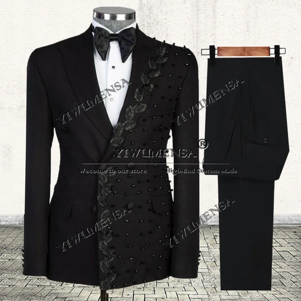 Handmade Embroidered Beaded Men Suits Groom Tuxedos (Jacket Pants) 2 Pieces Man Formal Party Double Breasted Prom Blazer Skinny
Handmade Embroidered Beaded Men Suits Groom Tuxedos (Jacket Pants) 2 Pieces Man Formal Party Double Breasted Prom Blazer Skinny