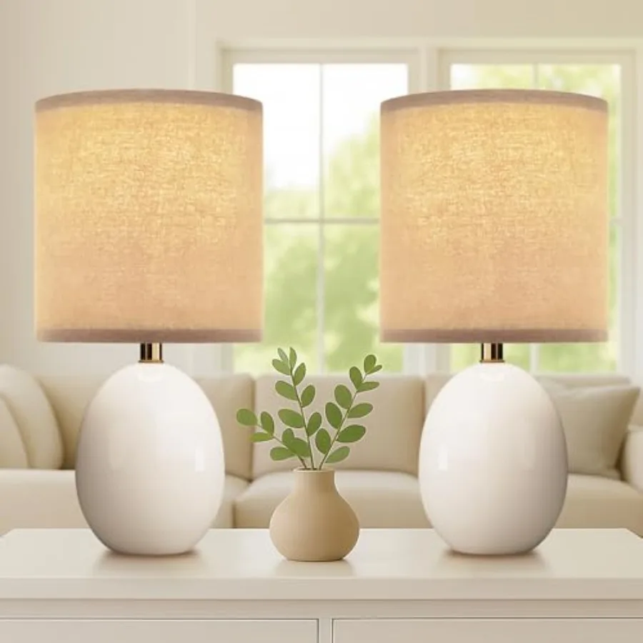 18.5" Table Lamp Set of 2 for Living Room Bedroom Bedside Lamps for Night Stands Desk Nightstand Lamp Dimmable Modern Linen Cer
18.5" Table Lamp Set of 2 for Living Room Bedroom Bedside Lamps for Night Stands Desk Nightstand Lamp Dimmable Modern Linen Cer