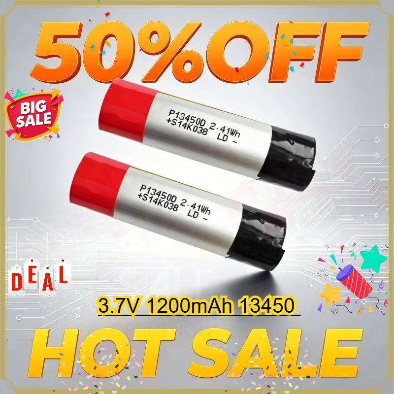 2-4Pcs/Lot 3.7V 1200mAh 13450 Polymer Lithium Li-ion High Capacity Rechargeable Replacement Battery
2-4Pcs/Lot 3.7V 1200mAh 13450 Polymer Lithium Li-ion High Capacity Rechargeable Replacement Battery