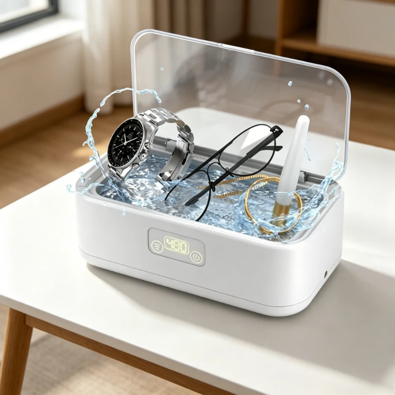 Portable Ultrasonic Cleaner Machine with LED Display Multi Mode Cleaning for Dentures Jewelry Glasses Retainers
Portable Ultrasonic Cleaner Machine with LED Display Multi Mode Cleaning for Dentures Jewelry Glasses Retainers