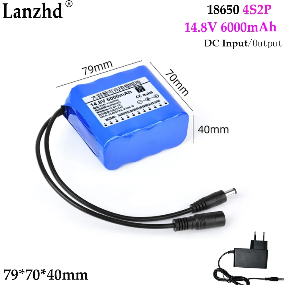1-10pcs 14.8V 6000mAh 18650 battery pack For fishing machine electronic organ outdoor stereo lighting fixtures heater vacuum
1-10pcs 14.8V 6000mAh 18650 battery pack For fishing machine electronic organ outdoor stereo lighting fixtures heater vacuum