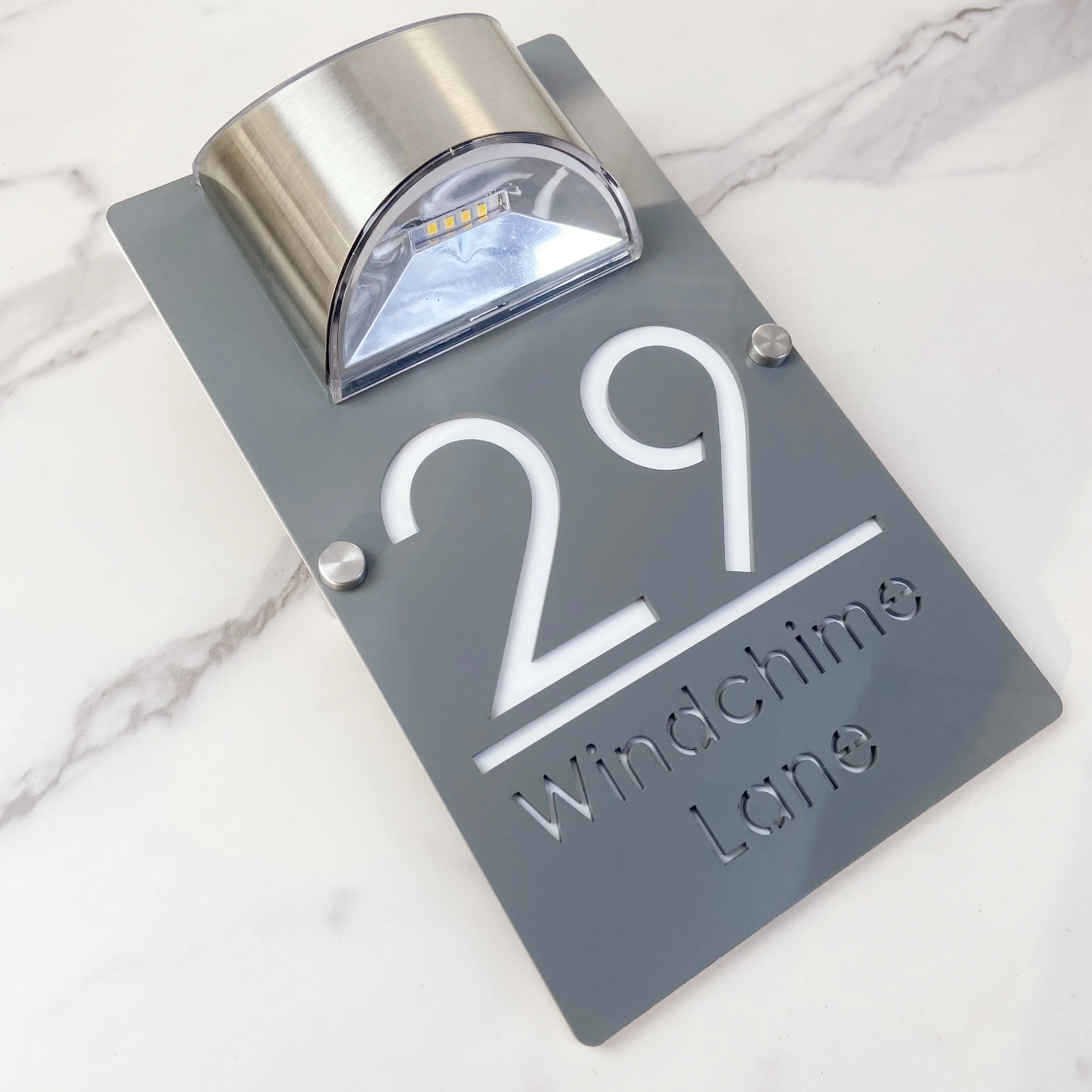 Custom Solar House Number Sign with Motion Sensor Modern Outdoor Address Intelligent LED Light, Personalized Street Door Plaque
Custom Solar House Number Sign with Motion Sensor Modern Outdoor Address Intelligent LED Light, Personalized Street Door Plaque