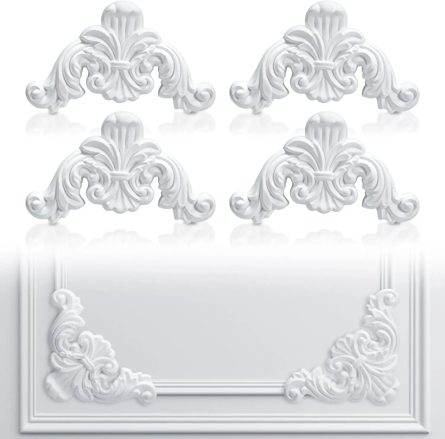 PU Corner Wall Molding Rococo French Style Wainscoting Panels Ceiling Moulding Trim Panel Wall Molding Kit for Background Wall
PU Corner Wall Molding Rococo French Style Wainscoting Panels Ceiling Moulding Trim Panel Wall Molding Kit for Background Wall