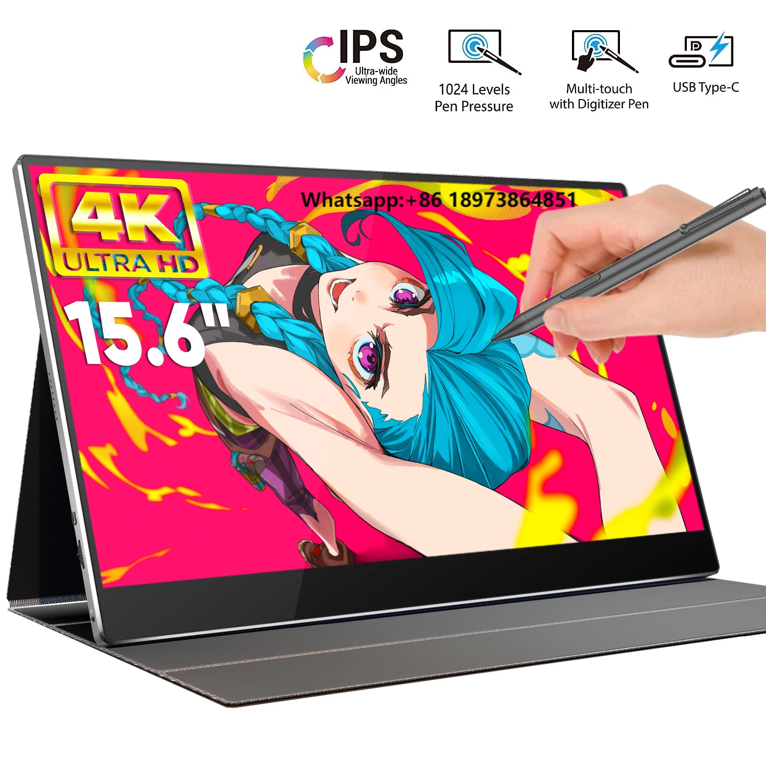 15.6 Inch 4K Portable RGB Wide Design Monitoring with 60Hz Refresh Rate Touch Screen Stylus Pen for Gaming Laptop Extension
15.6 Inch 4K Portable RGB Wide Design Monitoring with 60Hz Refresh Rate Touch Screen Stylus Pen for Gaming Laptop Extension