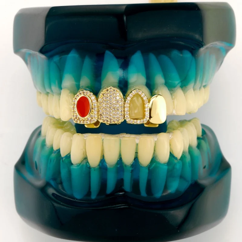 New High-End Luxury Vintage Red Green Zircon Hollow Teeth Grillz Hip Hop Smooth CZ Stone Tooth Caps For Women Men Jewelry Gift
New High-End Luxury Vintage Red Green Zircon Hollow Teeth Grillz Hip Hop Smooth CZ Stone Tooth Caps For Women Men Jewelry Gift