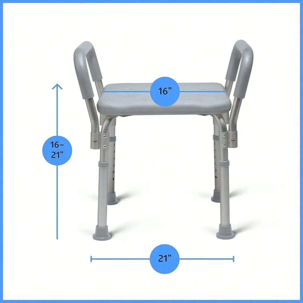 Shower Chair With Arms 350 Lb. Capacity, Bench, Stool, Seat For Elderly, Seniors Independent Adult And Disabled Adults
Shower Chair With Arms 350 Lb. Capacity, Bench, Stool, Seat For Elderly, Seniors Independent Adult And Disabled Adults
