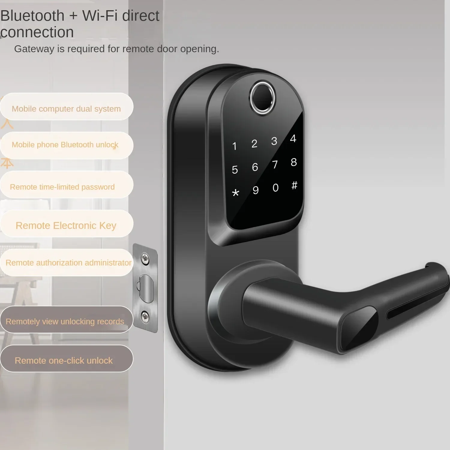 Европейский и американский умный дистанционный Bluetooth-замок с паролем, Wi-Fi, сканером отпечатков пальцев и считывателем карт
Европейский и американский умный дистанционный Bluetooth-замок с паролем, Wi-Fi, сканером отпечатков пальцев и считывателем карт