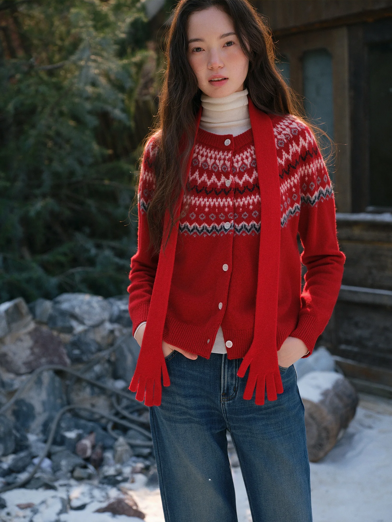 Limited Edition "Berry Festival" 100% Wool Fair Isle Soft Cozy round Neck Open Cardigan Women's Atmosphere Vintage Sweater 2 ...
Limited Edition "Berry Festival" 100% Wool Fair Isle Soft Cozy round Neck Open Cardigan Women's Atmosphere Vintage Sweater 2 ...