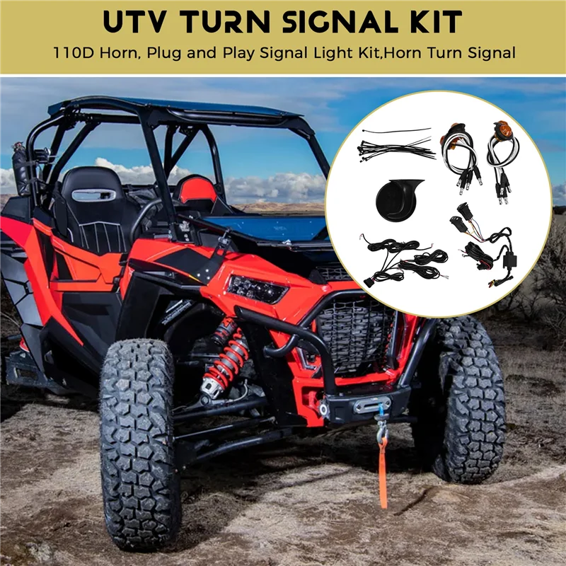 UTV Turn Signal Kit,UTV ATV Street Legals Turn Signals, 110D Horn, Plug And Play Signal Light Kit,Horn Turn Signal
UTV Turn Signal Kit,UTV ATV Street Legals Turn Signals, 110D Horn, Plug And Play Signal Light Kit,Horn Turn Signal