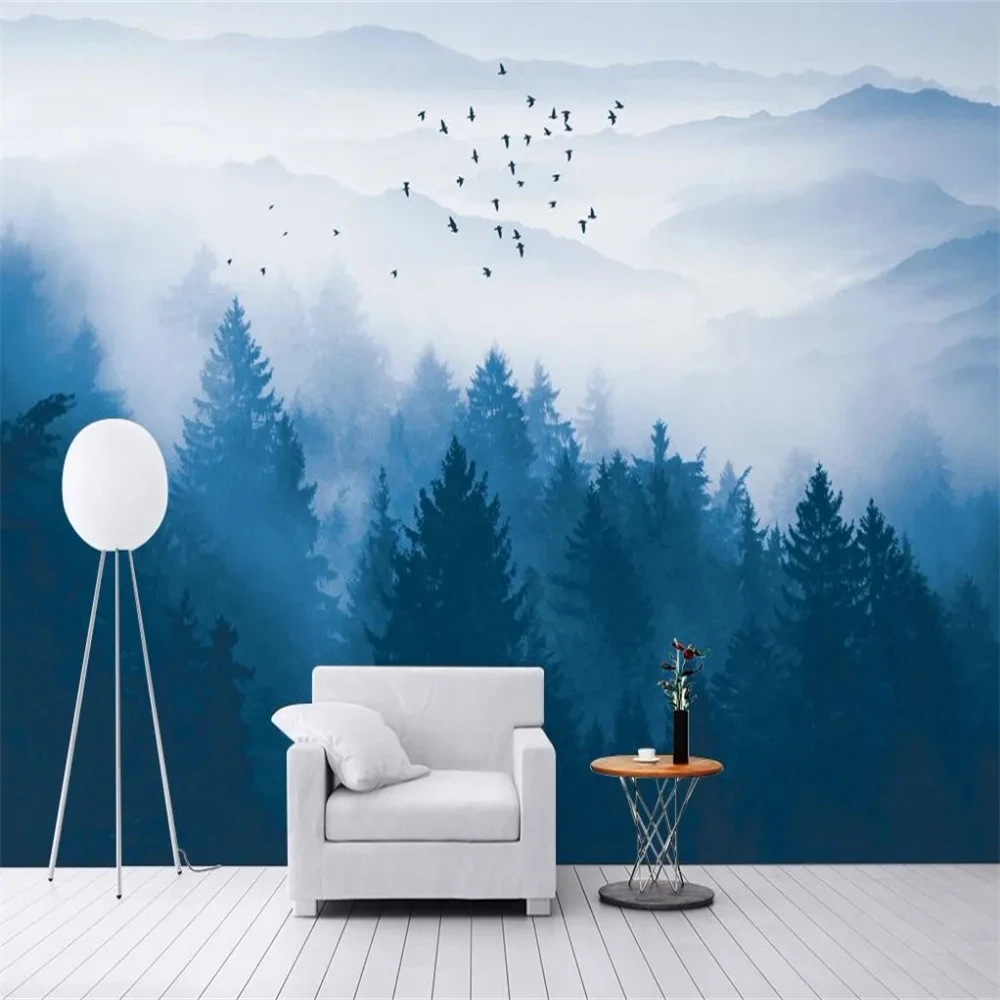 Custom Nature landscape foggy forest wallpaper for walls 3 d photo mural wall papers home decor living room decoration Stickers
Custom Nature landscape foggy forest wallpaper for walls 3 d photo mural wall papers home decor living room decoration Stickers