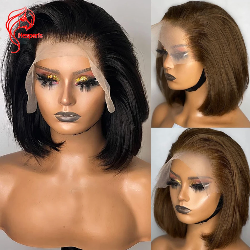 Hesperis 13x4 Lace Front Wigs Human Hair Pre Plucked For Black Women #6 Brown180% Short Bob Cut Wig Natural Color Brazilian Remy
Hesperis 13x4 Lace Front Wigs Human Hair Pre Plucked For Black Women #6 Brown180% Short Bob Cut Wig Natural Color Brazilian Remy