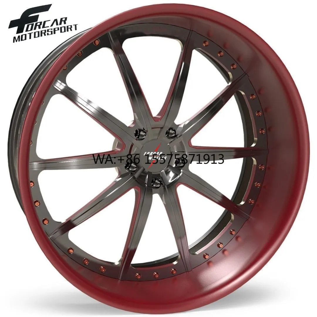 Two-Pieces Customized Forged Alloy Rim Factory Chinese Rims for Personal Use