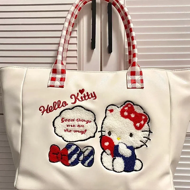 Hello Kitty 50th Anniversary Cartoon One Shoulder Handbag Large Capacity Anime Decoration Students Embroidered Tote Accessories
Hello Kitty 50th Anniversary Cartoon One Shoulder Handbag Large Capacity Anime Decoration Students Embroidered Tote Accessories