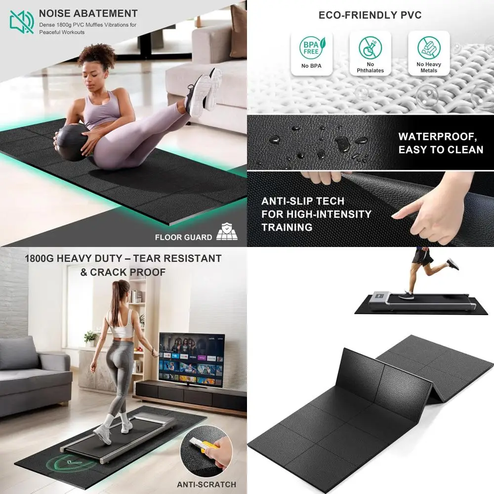 Толстый складной коврик для беговой дорожки, водонепроницаемый коврик для тренировок, противоскользящий протектор 68x24 для домашнего спортзала и фитнес-оборудования
Толстый складной коврик для беговой дорожки, водонепроницаемый коврик для тренировок, противоскользящий протектор 68x24 для домашнего спортзала и фитнес-оборудования
