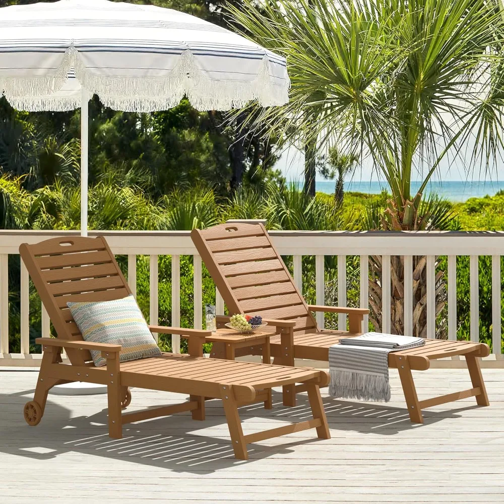 Outdoor Chaise Lounge Chairs Set of 2, HDPS Material, 3-Year Warranty, Patio Lounge Chair with Adjustable Backrest
Outdoor Chaise Lounge Chairs Set of 2, HDPS Material, 3-Year Warranty, Patio Lounge Chair with Adjustable Backrest