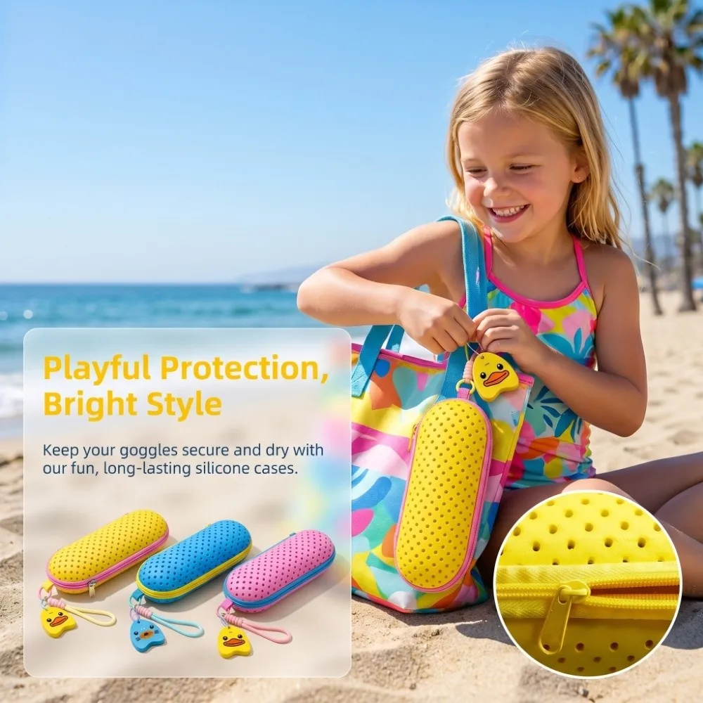 EVA Material Swimming Goggles Case Soft Case Drainage Hole Swim Goggles Protective Box Anti-Scratch Zipper Closure
EVA Material Swimming Goggles Case Soft Case Drainage Hole Swim Goggles Protective Box Anti-Scratch Zipper Closure