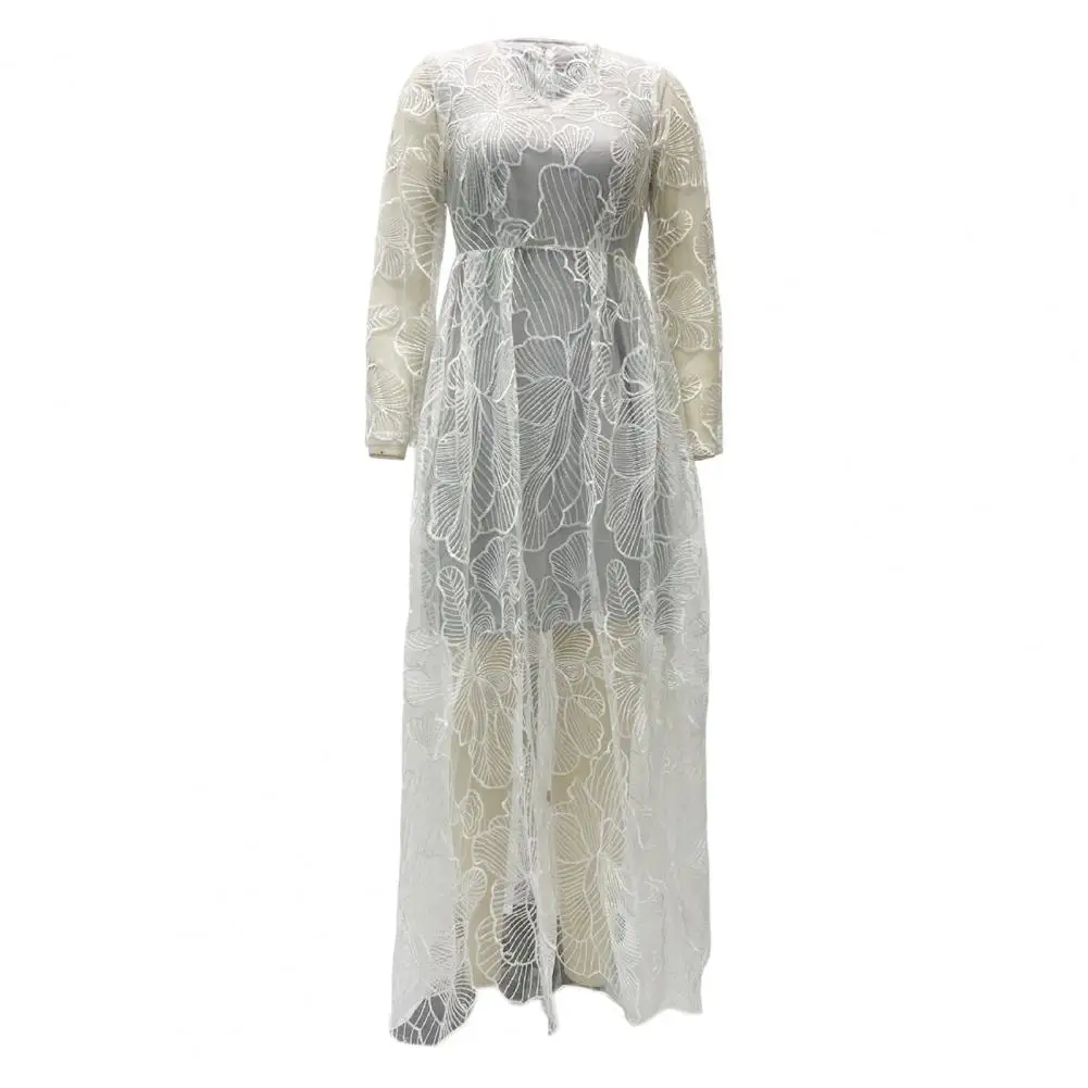 Lace Flower Embroidery Dress Elegant Lace Floral Embroidered Maxi Dress with Lantern Sleeves High Waist Pleated Ball Gown
Lace Flower Embroidery Dress Elegant Lace Floral Embroidered Maxi Dress with Lantern Sleeves High Waist Pleated Ball Gown