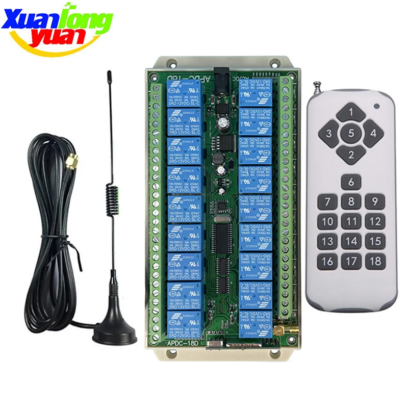 433 МГц DC12V 24V18CH RF беспроводной пульт дистанционного управления радиоприемник с 1000 м пультом дистанционного управления присоска антенна
433 МГц DC12V 24V18CH RF беспроводной пульт дистанционного управления радиоприемник с 1000 м пультом дистанционного управления присоска антенна